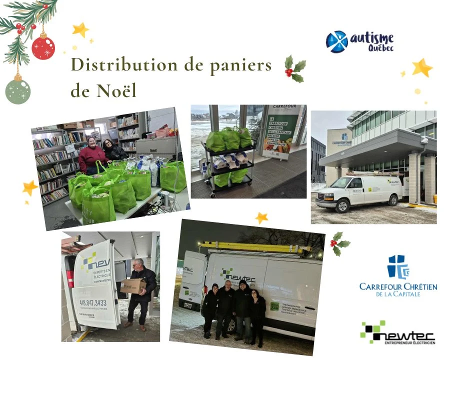 Distribution de paniers de noël