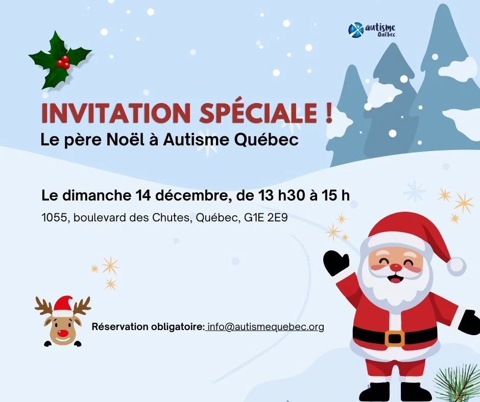 Le Père noël à Autisme Québec